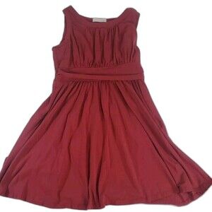 Belle Poque Elegant Sleeveless Burgundy Dress  Retro Party Formal Cute Retro ‎ L